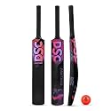 DSC Panther Plastic Bat with PVC Ball - Ideal for Tennis and Gully/Turf Cricket Bat, Color - Black, Size - 2 (4-6 Yrs)