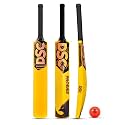 DSC Phoenix Plastic Bat with PVC Ball - Ideal for Tennis and Gully/Turf Cricket Bat, Color - Yellow, Size - 6 (12-15 Yrs)