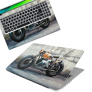 galaxsia dsgn bike-001 full body laptop skin bubble-free laminated amp removable  hd quality sticker for laptops upto 156 inches compatible with hpdellacerlenovoasus etc