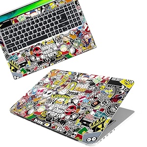 galaxsia dsgn gta-001 full body laptop skin bubble-free laminated amp removable  hd quality sticker for laptops upto 156 inches compatible with hpdellacerlenovoasus etc