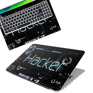 galaxsia dsgn hacker-001 full body laptop skin bubble-free laminated amp removable  hd quality sticker for laptops upto 156 inches compatible with hpdellacerlenovoasus etc