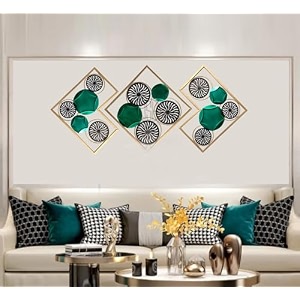 dsh crafting your curiosity metal wall decor wall hanging multi color wall arts for home hotel office living room bedroom emerald harmony