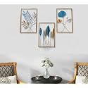 DSH CRAFTING YOUR CURIOSITY Metal Wall Decor Showpiece For wall Decoration Set of 3 Wall Art Home Decor For Living Room Office Bedroom Hotel.(FUN3)