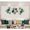 DSH CRAFTING YOUR CURIOSITY Metal Wall Decor Wall Hanging Multi Color Wall Arts for Home Hotel Office Living Room Bedroom (Emerald Harmony)