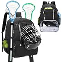 DSLEAF Lacrosse Bag Backpack with Stick Holder and External Helmet Straps