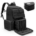 DSLEAF Tactical Pistol Backpack, Gun Range Backpack with 6 Pistol Cases
