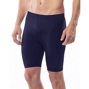 DSOM Men Polyester Compression Sports Shorts Half