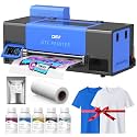 DSV A3 F1080 DTF Printer (XP600 Gen2)-24/7 Auto-Maintenance&amp;Printhead with Moisturizing Fluid, Anti-Clog, 2X Speed vs L1800/R1390,White Ink Circulation,2-Year Ink (Blue, Printer)
