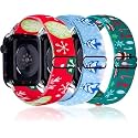 Dsytom 3 Pack Elastic Nylon Band Compatible for Apple Watch Bands Women Men