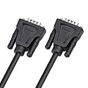 DTECH DB9 RS232 Serial Cable Male to Male Null Modem Cord Full Handshaking 7 Wire Crossover for Data Communication (1.5m, Black)