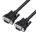 DTECH DB9 RS232 Serial Cable Male to Male Null Modem Cord Full Handshaking 7 Wire Crossover for Data Communication (0.5 m,Black)