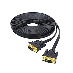dtech ultra thin flat type computer monitor vga cable standard 15 pin male to male vga wire 33 feet