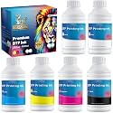 DTF Ink 1000ML CMYKWW Bulk Pack, 6 Bottles