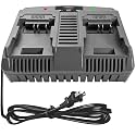 DTK 24V 3A Dual Charger Compatible with Flex 24V Charger Lithium Batteries Rapid Ultra Turbo Battery Charger