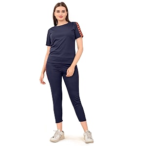 DTR FASHION Lycra Blended Checkered Printed Tracksuit