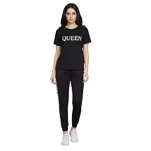 DTR FASHION Womens Polyester Blend Queen Letter