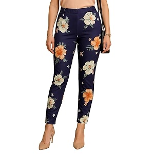 DTR FASHION Womens Printed Stretchable Cotton Blend