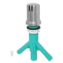 Dual Air Gap with Brushed Stainless Steel Brass Cap for Double Drawer or Two Separate Dishwashers with Skirted Cap and Extra Long Thread for Thick or Thin Countertops (AG200-404, AG200-X04, AMERIGAP)