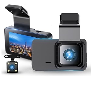 dual channel dash camera - 2k video  front and rear cameras  wifi  gps logger  emergency recording night vision back parking assistance  1 tb sd card supported dashboard cam