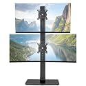 Pegzone Vertical Dual Monitor Stand for 17–34 Inch Screens, Tabletop