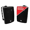 Dual Electronics LU43PB 4" 3-Way Indoor Outdoor Wired Speakers Weatherproof