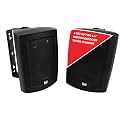 Dual Electronics LU63PB 6.5" 3-Way Indoor Outdoor Wired Speakers Pair