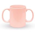 Durable Ceramic Two Handled Mug to Aid Tremors | Dual Handle BPA-Free Drinking Mug for Secure Hold | 11.83 Fl. Oz. (350 Ml) (Blue)