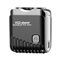Dual Head Electric Shaver for Men, Mini Portable Rotary Shaver with Floating Heads, Razor for Travel, One-Button Operation (Black, Normal)
