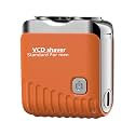 Dual Head Electric Shaver for Men, Mini Portable Rotary Shaver with Floating Heads, Razor for Travel, One-Button Operation (Orange, Normal)