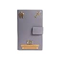 Dual Passport Holder for Couples | Personalized 2 in one Passport Wallet | Passport & Card Organizer with Button Closure | Travel Document Holder for Men & Women (Grey)