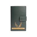 Dual Passport Holder for Couples | Personalized 2 in one Passport Wallet | Passport &amp; Card Organizer with Button Closure | Travel Document Holder for Men &amp; Women (Green)