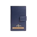 Dual Passport Holder for Couples | Personalized 2 in one Passport Wallet | Passport &amp; Card Organizer with Button Closure | Travel Document Holder for Men &amp; Women (Blue)