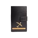 Dual Passport Holder for Couples | Personalized 2 in one Passport Wallet | Passport &amp; Card Organizer with Button Closure | Travel Document Holder for Men &amp; Women (Black)