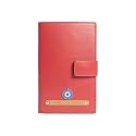 Dual Passport Holder for Couples | Personalized 2 in one Passport Wallet | Passport &amp; Card Organizer with Button Closure | Travel Document Holder for Men &amp; Women (Red)