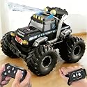 Dual Remote Control RC Car with Magic Gesture Wristband & 40+ Min Play, 1:18 Fully Submersible Waterproof All Terrain 4WD Monster Truck, Amphibious Toy Crawler Gift for Boys Girls Ages 6-12-Black