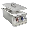 Dual Side Burner for Outdoor Kitchen, 2 × 17,000 BTU Natural Gas Burners