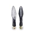 LIU HJG Dual Side LED Motorcycle Indicator Yellow Running Light with Blue DRL Universal For All Bikes
