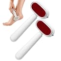 Dual-Sided Foot Callus Remover, Stainless Steel Foot File, Heel Scraper (White*2)