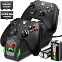 Upgraded Controller Charger Station with Rechargeable Battery Packs for Xbox One/Series X|S Controller