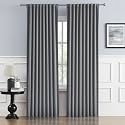 DUALIFE 90 Inch Curtains Grey Thermal Insulated Blackout Curtains, Back Tab and Rod Pocket Room Darkening Curtains for Bedroom 52W x 90L, Grey, 2 Panels