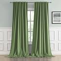 DUALIFE Blackout Curtains 120 Inches Back Tab/Rod Pocket Thermal Insulated Room Darkening Curtains Drapes for Living Room 52 Inch Width x 120 Inch Length, Sage Green, 2 Panels