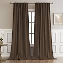 DUALIFE Blackout Curtains/Drapes 102 Inches Long,2 Panels,Brown
