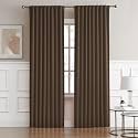 DUALIFE Blackout Curtains/Drapes 84 Inches Long,2 Panels,Brown, 52x84
