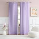 DUALIFE Lavender Curtains Room Darkening，Rod Pocket and Back Tab Thermal Insulated Drapes 52x84 Inch，2 Panels