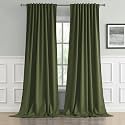 DUALIFE Olive Dark Green Curtains 105 Length 2 Panels, Blackout Curtains Thermal Insulated Window Treatment Room Darkening Drapes for Living Room Back Tab/Rod Pocket, 52 by 105 Inches Long