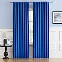DUALIFE Royal Blue Curtains Room Darkening Curtains，Rod Pocket and Back Tab Thermal Insulated Drapes 52x84 Inch，2 Panels