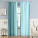 DUALIFE Summer Curtains for Bedroom Rod Pocket and Back Tab Thermal Insulated Panels Room Darkening Drapes for Living Room 52 x 96 Inch, Aqua, 2 Panels Set
