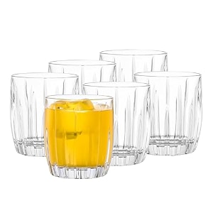 dubblin berry 280 premium whiskey glass set of 6 280ml  crystal clear glassware for whisky bourbon scotch liquor wine amp cocktail drinks