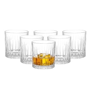 dubblin bristol 295 premium whiskey glass set of 6 295ml  crystal clear glassware for whisky bourbon scotch liquor wine amp cocktail drinks