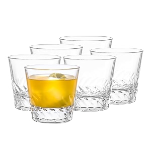 dubblin luv 230 premium whiskey glass set of 6 230ml  crystal clear glassware for whisky bourbon scotch liquor wine amp cocktail drinks